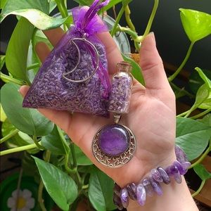 Amethyst and Lavender Purple Moon Crystal Bundle